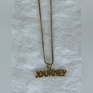 Vintage gold, plated Journey necklace on chain